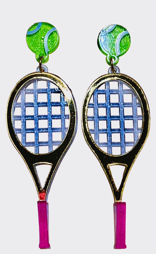 Tennis Dangle Earrings