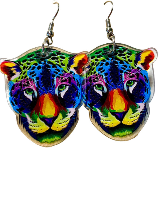 Colorful Leopard Earrings