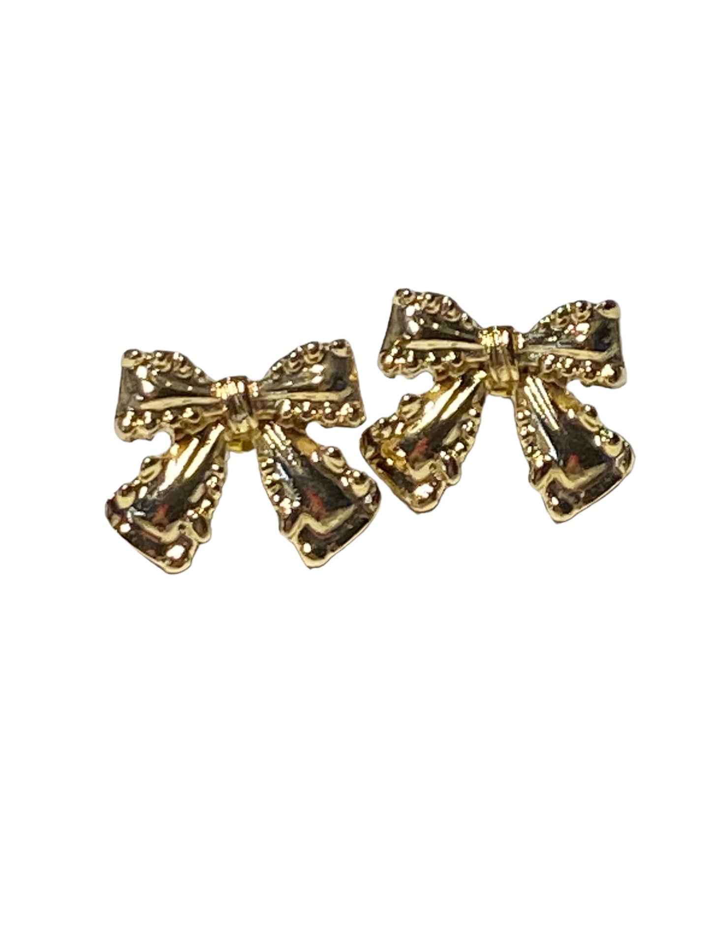 Gold Bow Earring Studs