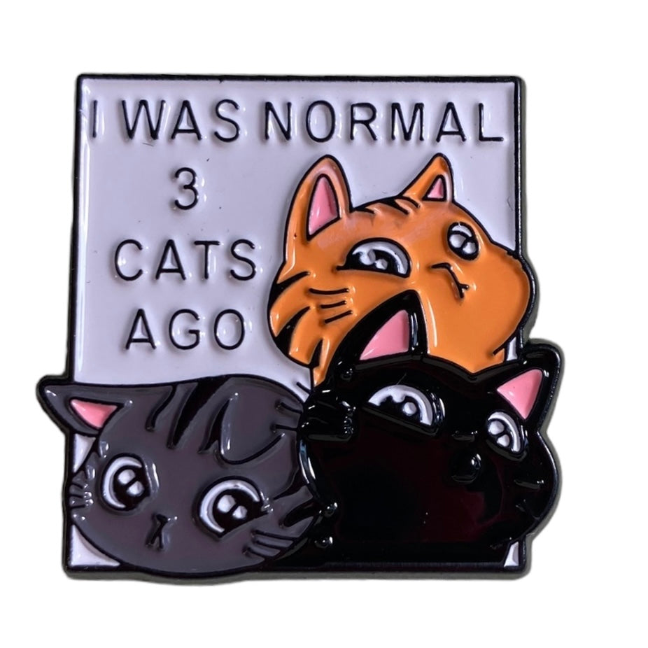 3 Cats Enamel Pin