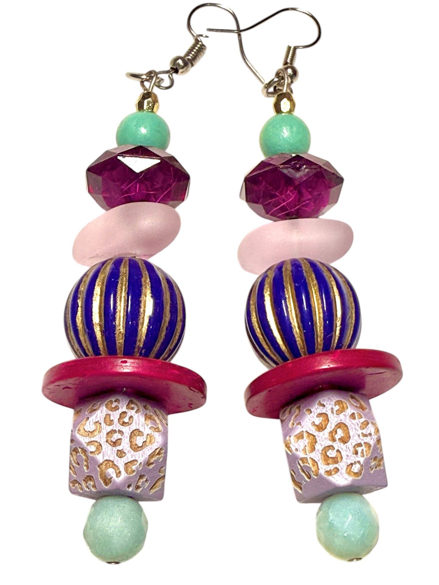 Purple Passion Beaded Earrings