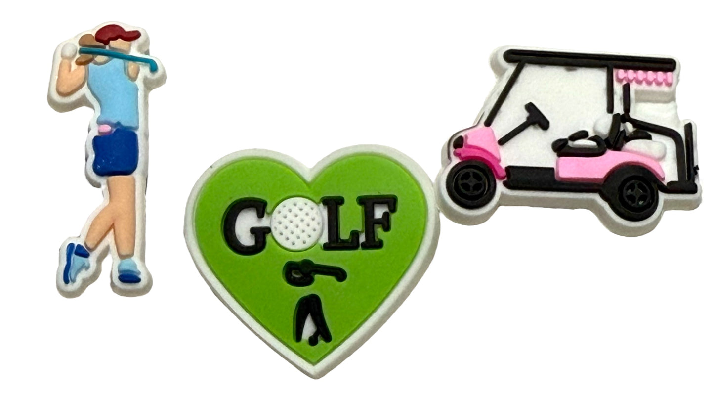 Girl Golfer Croc Charms