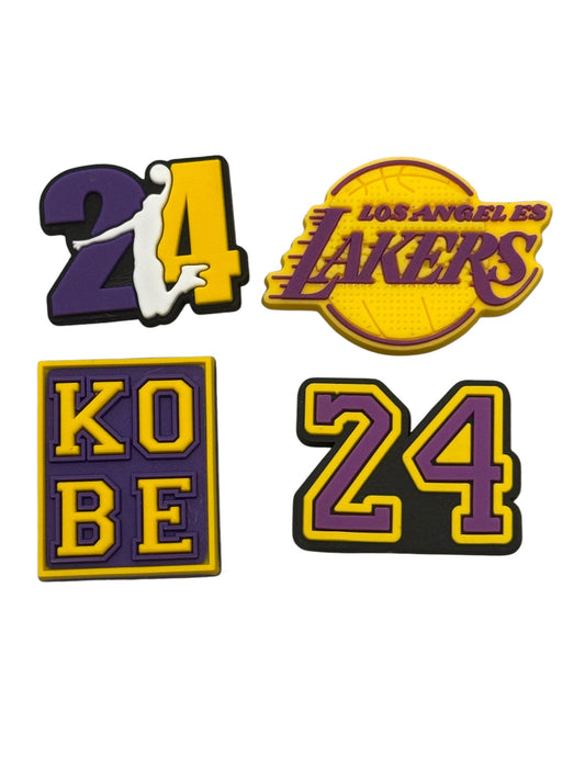 Kobe Lakers Croc Charm 4 Pack